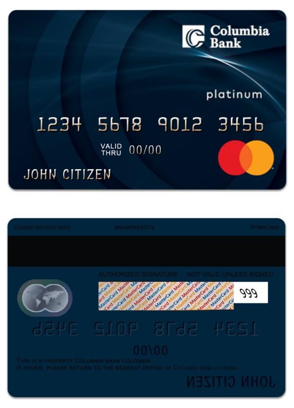 Colombia Columbia Bank Mastercard Platinum